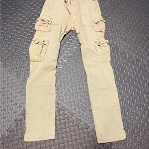 Men's MNML Beige Cargo Pants size 33